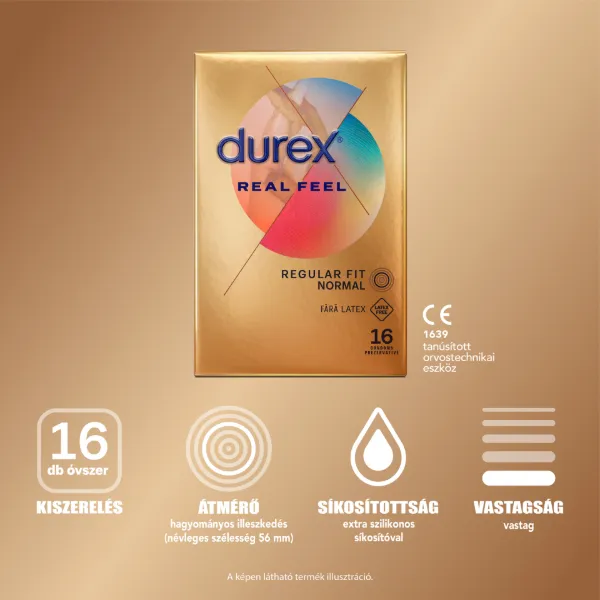 Durex Real Feel óvszer 16 db termékhez kapcsolódó kép