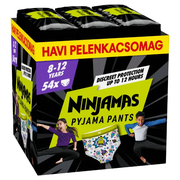 Ninjamas Pyjama Pants Űrhajós, 54 db Pyjama Bugyipelenka, 8 Éves Kor, 27kg-43kg termékhez kapcsolódó kép