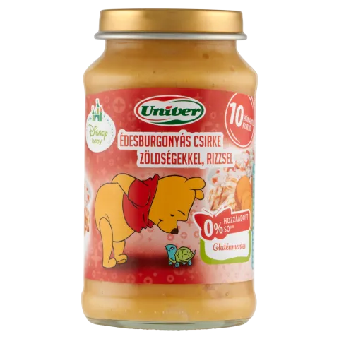 Univer Disney Baby édesburgonyás csirke zöldségekkel, rizzsel bébiétel 10 hónapos kortól 220 g termékhez kapcsolódó kép