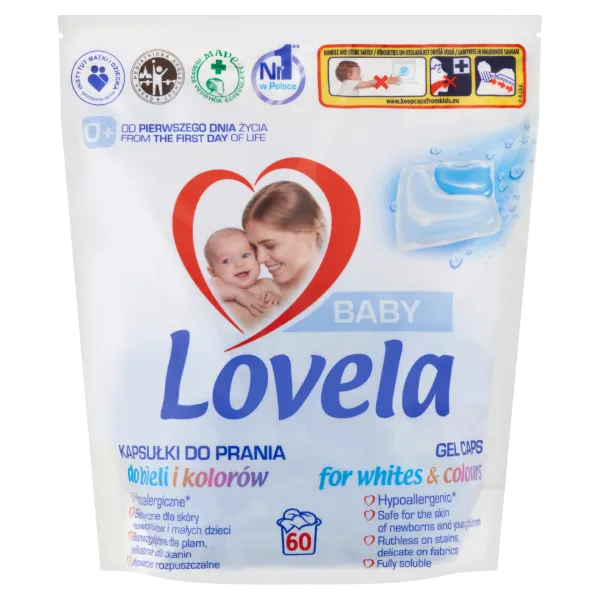 Lovela Baby mosókapszula fehér és színes ruhákhoz, babaruhákhoz és pelenkákhoz 60 mosás 1200 g  termékhez kapcsolódó kép