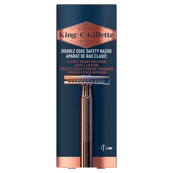 King C. Gillette Kétélű Férfi Biztonsági Borotva – 5 db Penge termékhez kapcsolódó kép