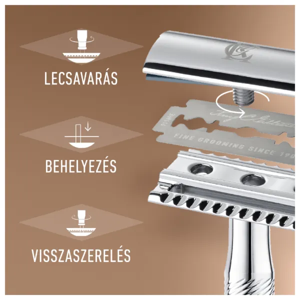 King C. Gillette Kétélű Férfi Biztonsági Borotva – 5 db Penge termékhez kapcsolódó kép