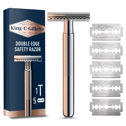 King C. Gillette Kétélű Férfi Biztonsági Borotva – 5 db Penge termékhez kapcsolódó kép