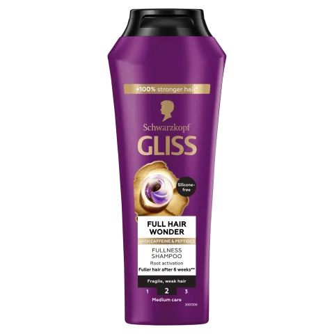 Schwarzkopf Gliss Full Hair Wonder sampon koffeinnel + peptidekkel 250 ml termékhez kapcsolódó kép