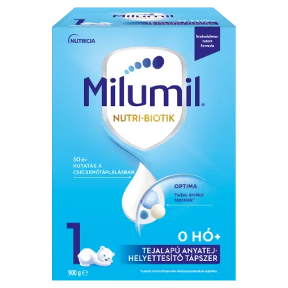 Milumil Nutri-Biotik Optima 1 tejalapú, anyatej-helyettesítő tápszer 0 hó+ 2 x 450 g (900 g) termékhez kapcsolódó kép