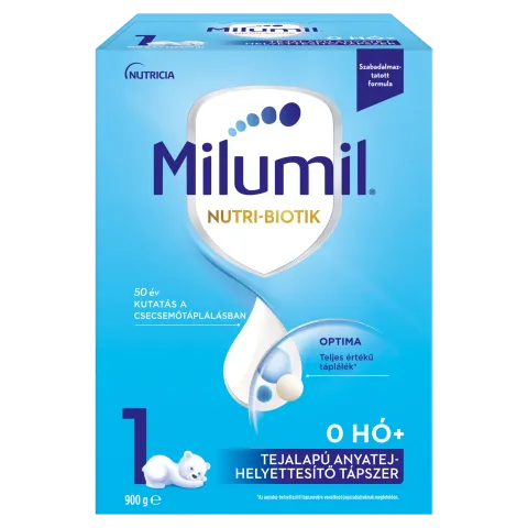 Milumil Nutri-Biotik Optima 1 tejalapú, anyatej-helyettesítő tápszer 0 hó+ 2 x 450 g (900 g) termékhez kapcsolódó kép