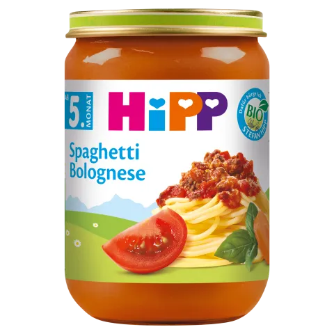 HiPP bio bolognai spagetti bébiétel 5 hónapos kortól 190 g  termékhez kapcsolódó kép