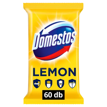 Domestos Lemon Fresh fertőtlenítő törlőkendő 60 db termékhez kapcsolódó kép