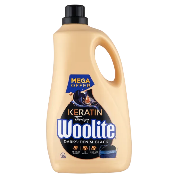 Woolite Keratin Therapy folyékony mosószer keratinnal sötét ruhákhoz 60 mosás 3,6 l termékhez kapcsolódó kép