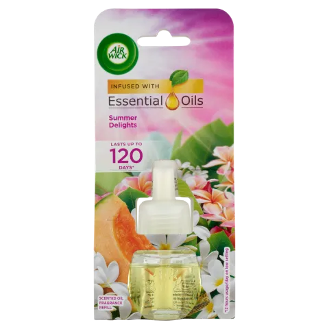 Air Wick Essential Oils Nyári Hangulat elektromos utántöltő légfrissítő készülékhez 19 ml termékhez kapcsolódó kép
