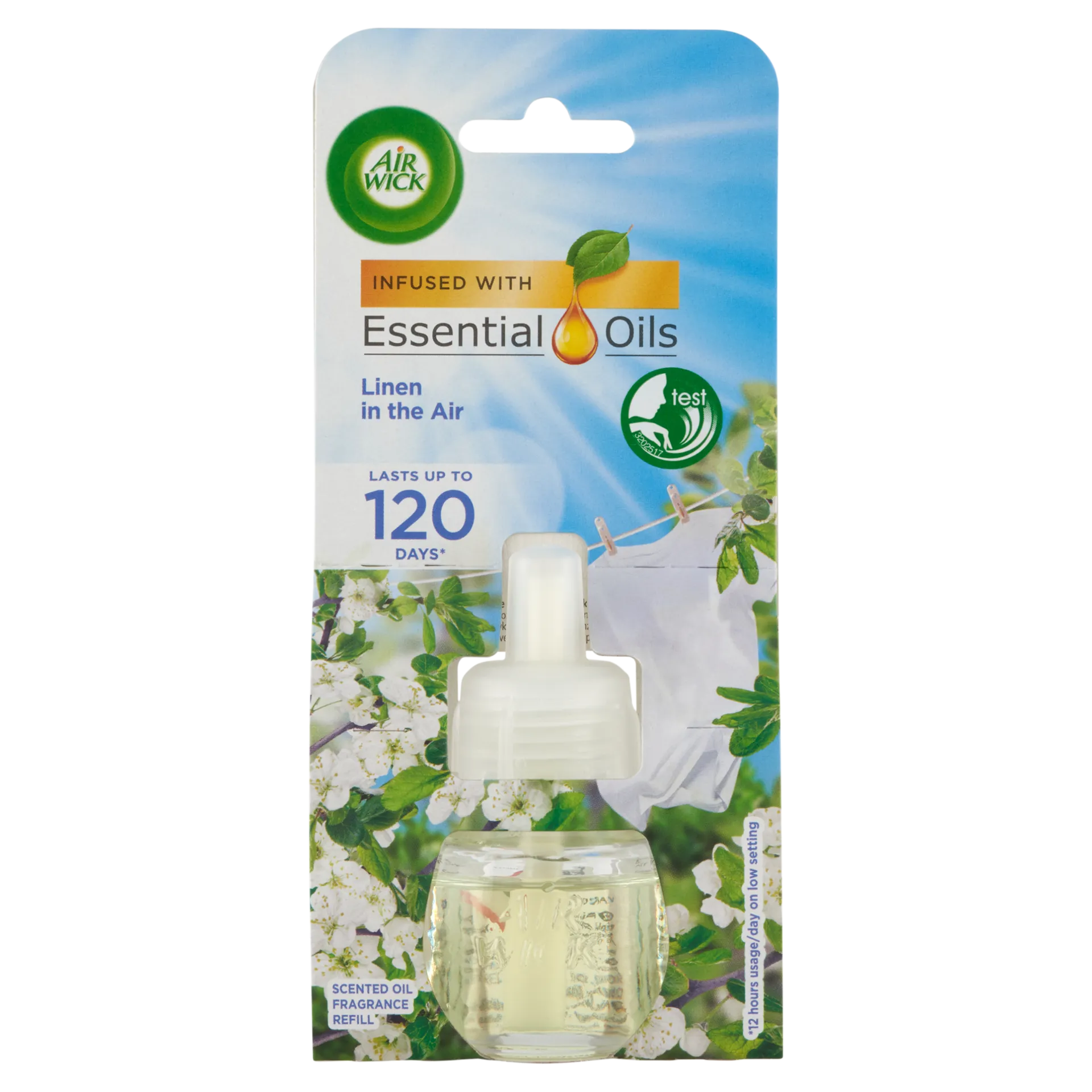 Air Wick Essential Oils Frissen Mosott Ruha elektromos utántöltő légfrissítő készülékhez 19 ml