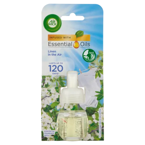 Air Wick Essential Oils Frissen Mosott Ruha elektromos utántöltő légfrissítő készülékhez 19 ml termékhez kapcsolódó kép