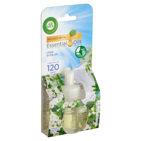 Air Wick Essential Oils Frissen Mosott Ruha elektromos utántöltő légfrissítő készülékhez 19 ml termékhez kapcsolódó kép