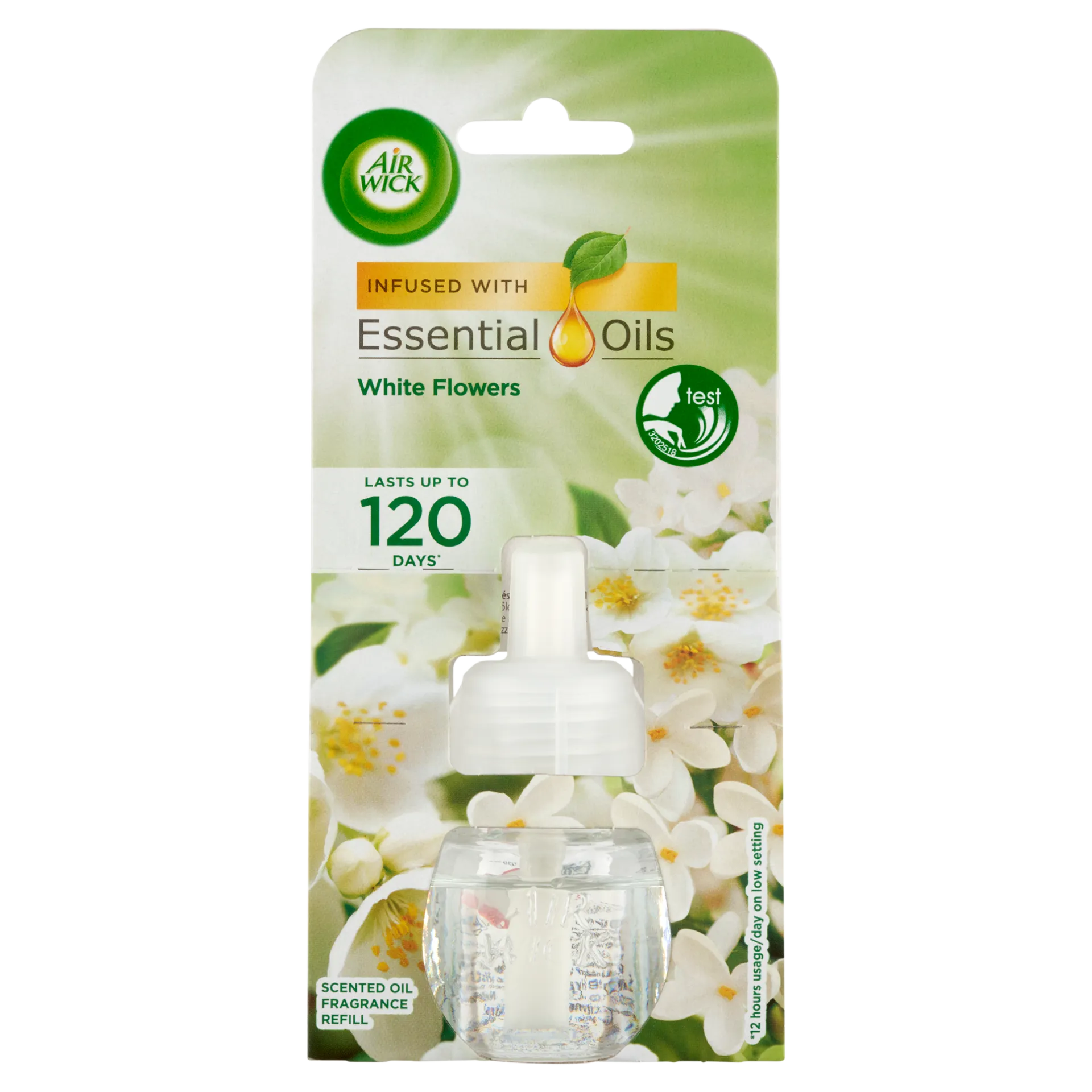 Air Wick Essential Oils Fehér Virágok elektromos utántöltő légfrissítő készülékhez 19 ml