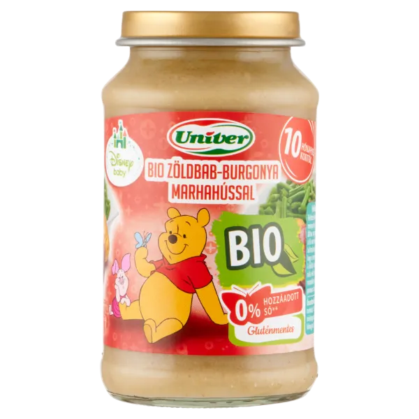 Univer bio zöldbab-burgonya marhahússal bébiétel, 10 hónapos kortól 220 g termékhez kapcsolódó kép