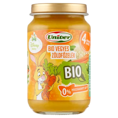 Univer bio vegyes zöldfőzelék zöldségpüré a bébinek, 4 hónapos kortól 163 g termékhez kapcsolódó kép