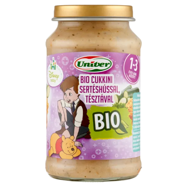 Univer bio cukkini sertéshússal tésztával bébiétel 12 hónapos kortól 220 g termékhez kapcsolódó kép