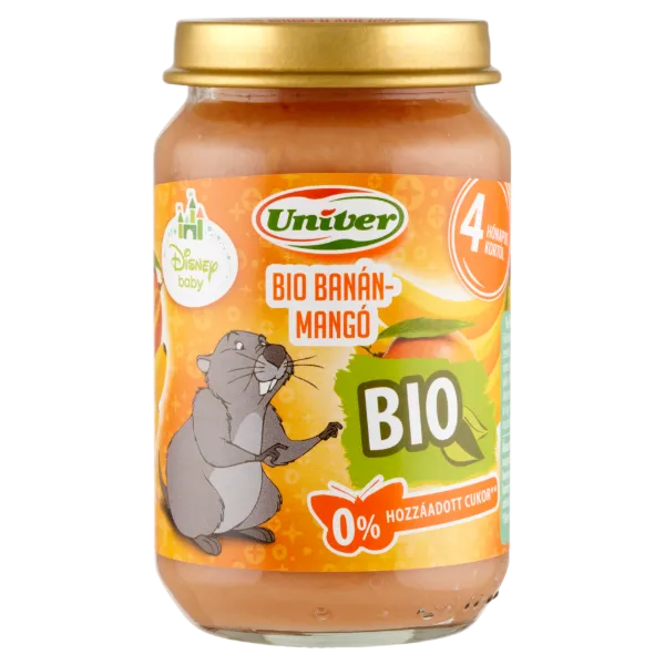 Univer bio banán-mangó bébidesszert 4 hónapos kortól 163 g termékhez kapcsolódó kép