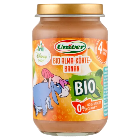 Univer bio alma-körte-banán bébidesszert 4 hónapos kortól 163 g termékhez kapcsolódó kép