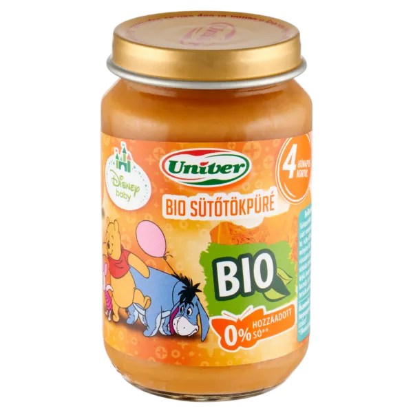 Univer bio sütőtökpüré zöldségpüré a bébinek 4 hónapos kortól 163 g termékhez kapcsolódó kép