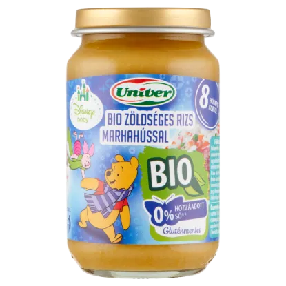 Univer bio zöldséges rizs marhahússal bébiétel, 8 hónapos kortól 163 g termékhez kapcsolódó kép
