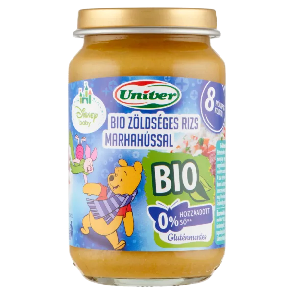 Univer bio zöldséges rizs marhahússal bébiétel, 8 hónapos kortól 163 g termékhez kapcsolódó kép