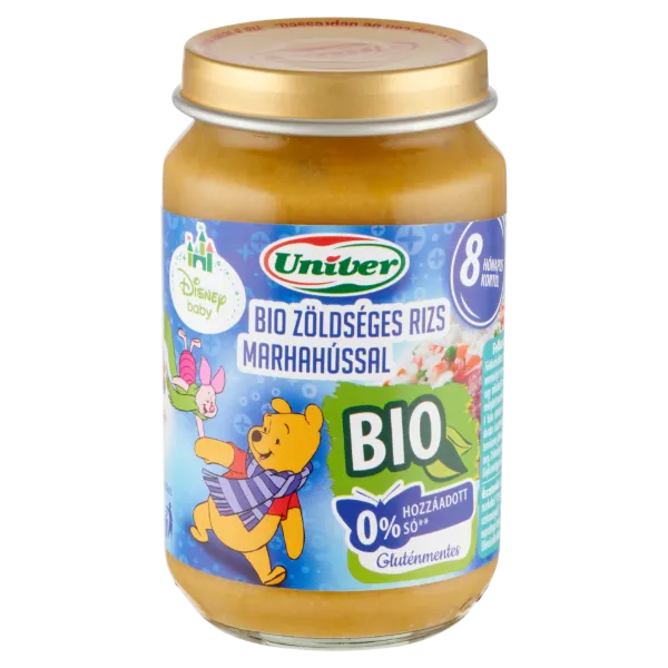 Univer bio zöldséges rizs marhahússal bébiétel, 8 hónapos kortól 163 g termékhez kapcsolódó kép