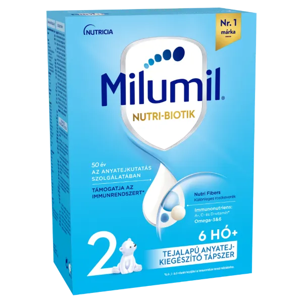 Milumil Nutri-Biotik 2 tejalapú anyatej-kiegészítő tápszer 6 hó+ 500 g termékhez kapcsolódó kép