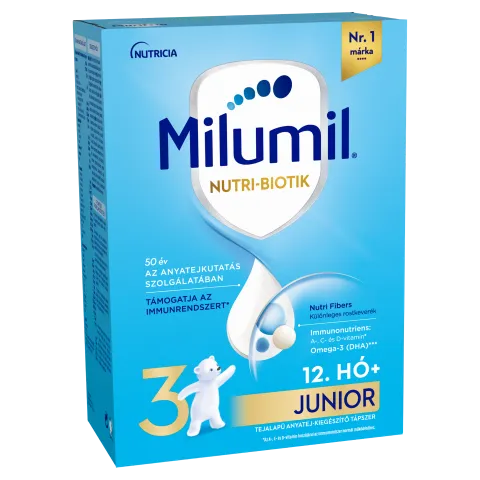 Milumil Nutri-Biotik 3 Junior tejalapú anyatej-kiegészítő tápszer 12. hó+ 500 g termékhez kapcsolódó kép
