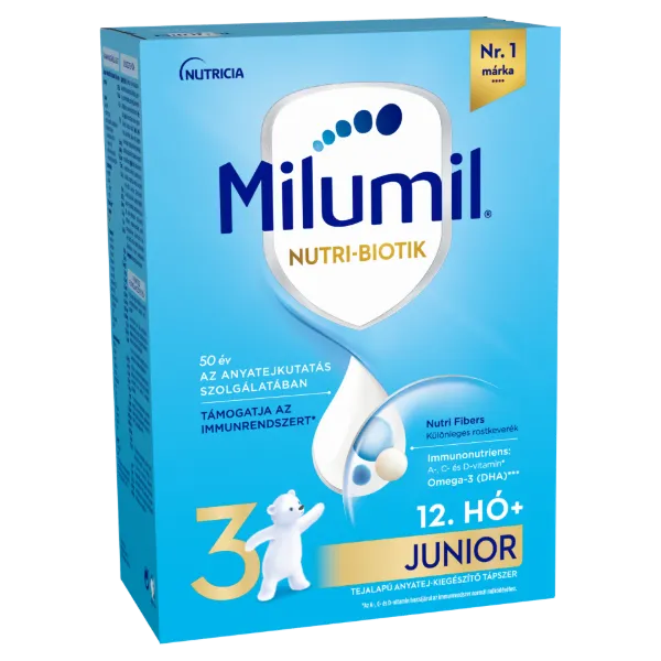 Milumil Nutri-Biotik 3 Junior tejalapú anyatej-kiegészítő tápszer 12. hó+ 500 g termékhez kapcsolódó kép