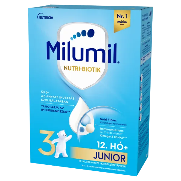 Milumil Nutri-Biotik 3 Junior tejalapú anyatej-kiegészítő tápszer 12. hó+ 500 g termékhez kapcsolódó kép