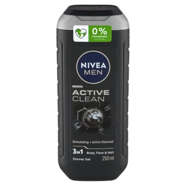 NIVEA MEN Active Clean 3 az 1-ben tusfürdő testre, arcra, hajra 250 ml termékhez kapcsolódó kép