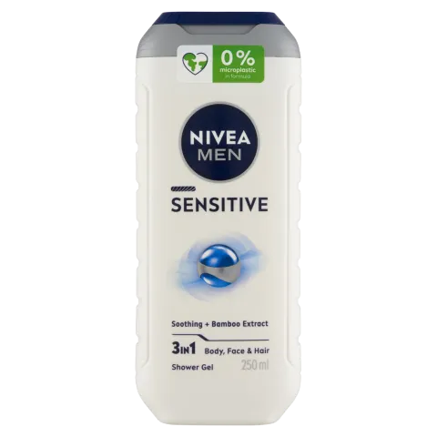 NIVEA MEN Sensitive 3 az 1-ben tusfürdő testre, arcra, hajra 250 ml termékhez kapcsolódó kép