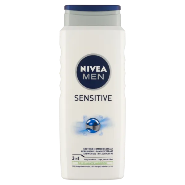 NIVEA MEN Sensitive tusfürdő tusoláshoz, arc- és hajmosáshoz 500 ml termékhez kapcsolódó kép