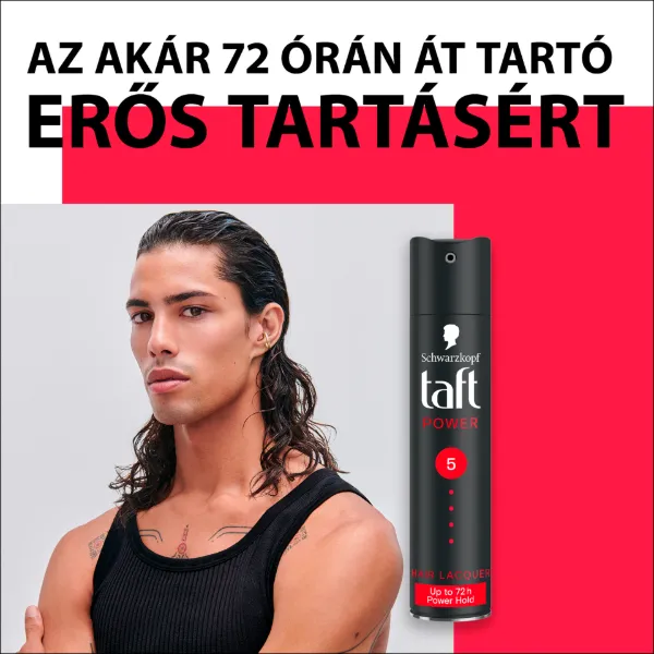 Taft Power hajlakk minden hajtípusra 250 ml termékhez kapcsolódó kép