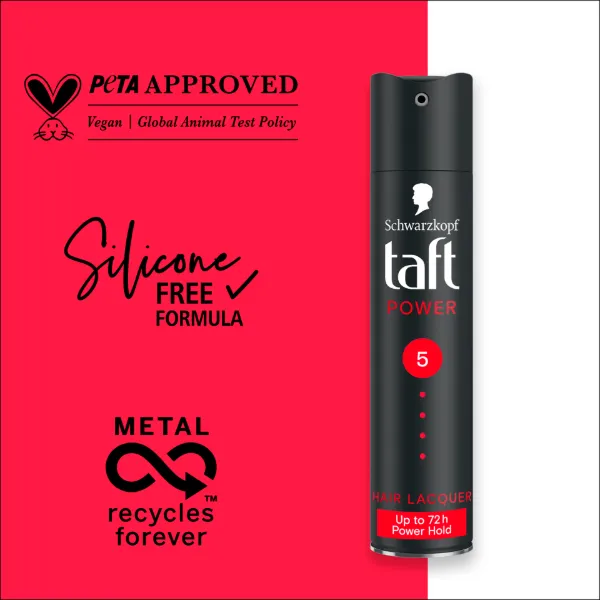 Taft Power hajlakk minden hajtípusra 250 ml termékhez kapcsolódó kép