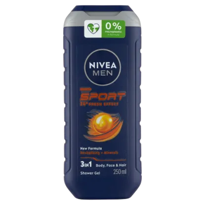 NIVEA MEN Sport 3 az 1-ben tusfürdő testre, arcra, hajra 250 ml termékhez kapcsolódó kép