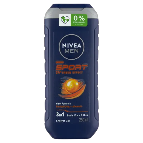 NIVEA MEN Sport 3 az 1-ben tusfürdő testre, arcra, hajra 250 ml termékhez kapcsolódó kép