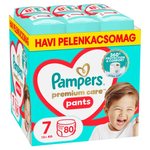 Pampers Premium Care Bugyipelenka - havi pelenkacsomag, Méret: 7, 80 db, 15kg+ termékhez kapcsolódó kép