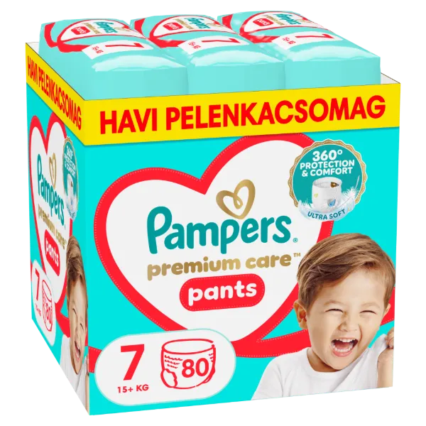 Pampers Premium Care Bugyipelenka - havi pelenkacsomag, Méret: 7, 80 db, 15kg+ termékhez kapcsolódó kép