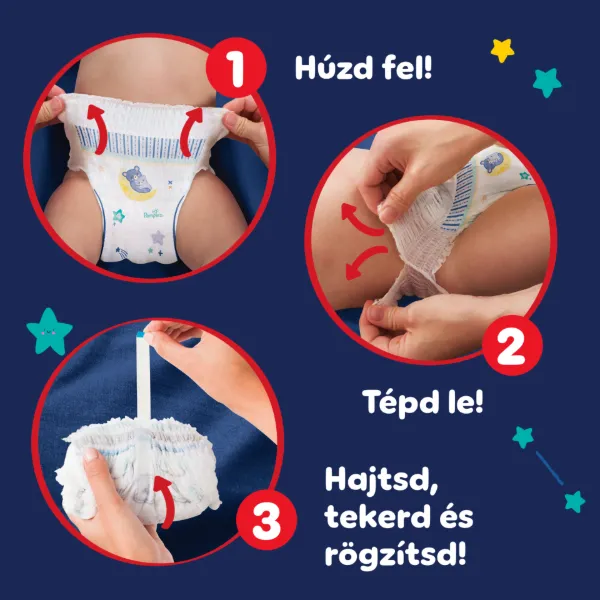 Pampers Night Pants Éjszakai Bugyipelenka, Méret: 4, 25 db, 9kg-15kg termékhez kapcsolódó kép