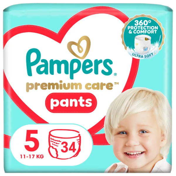 Pampers Premium Care Bugyipelenka, Méret: 5, 34 db, 11kg-17kg termékhez kapcsolódó kép