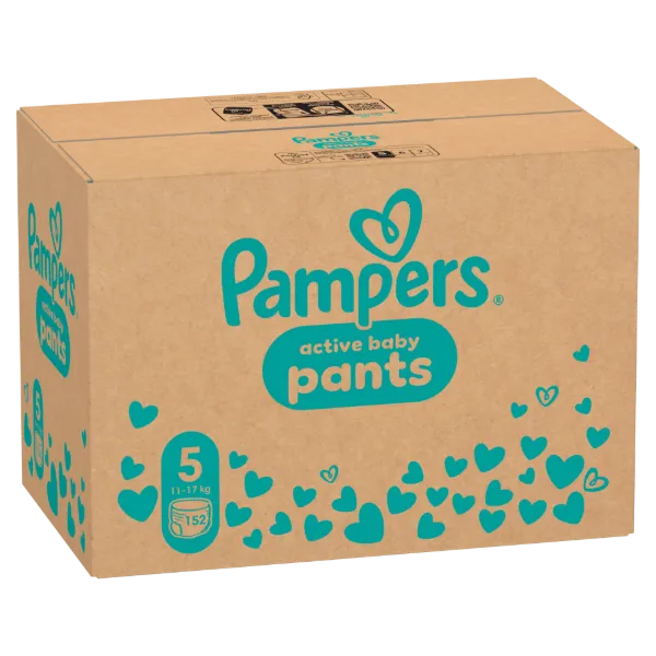 Pampers Active Baby Bugyipelenka - havi pelenkacsomag, Méret 5, 152 Bugyipelenka, 11kg-17kg termékhez kapcsolódó kép