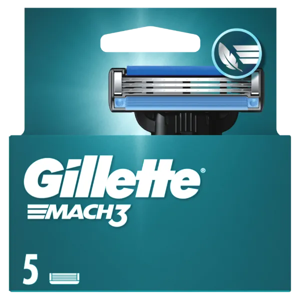 Gillette Mach3 Férfi Borotvabetétek, 5 Gillette 3 Pengés Borotvabetétek termékhez kapcsolódó kép