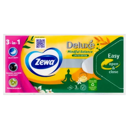 Zewa Deluxe 3 rétegű papírzsebkendő limited edition 90 db termékhez kapcsolódó kép