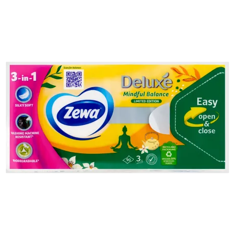 Zewa Deluxe 3 rétegű papírzsebkendő limited edition 90 db termékhez kapcsolódó kép