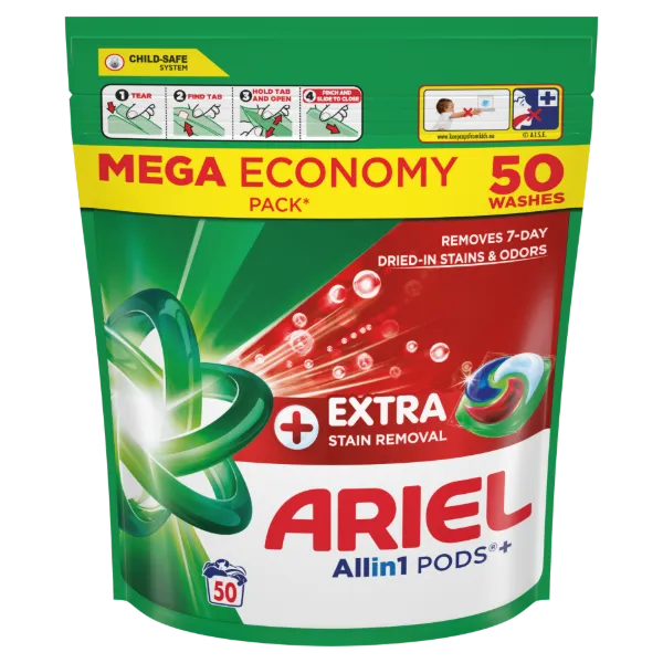 Ariel Allin1 PODS +Extra Folteltávolító Hatású Mosókapszula, 50 Mosáshoz termékhez kapcsolódó kép