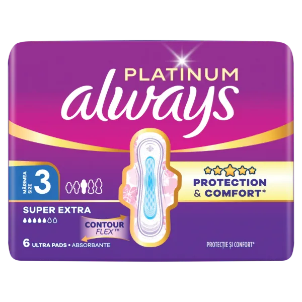 Always Platinum Night (3-as méret) Szárnyas Egészségügyi Betét, 6 db termékhez kapcsolódó kép
