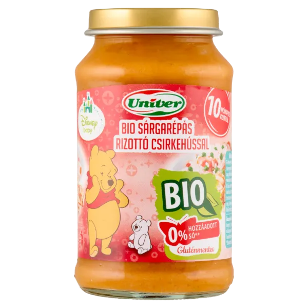 Univer Disney Baby bio sárgarépás rizottó csirkehússal bébiétel 10 hónapos kortól 220 g termékhez kapcsolódó kép