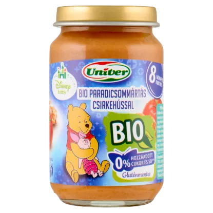 Univer Disney Baby bio paradicsommártás csirkehússal bébiétel, 8 hónapos kortól 163 g termékhez kapcsolódó kép